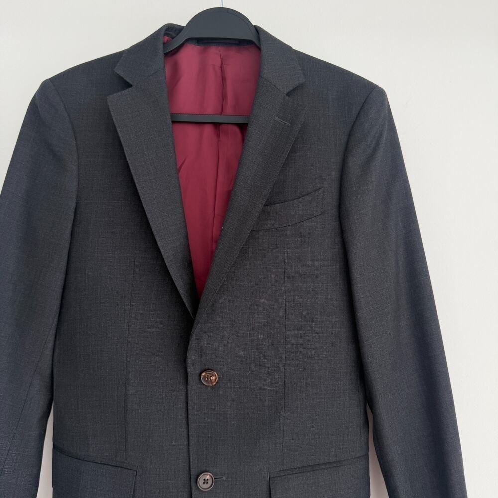 Spier & Mackay Blazer 34 Gray Charcoal Wool Slim Fit Sports Coat Suit Jacket - Picture 3 of 14